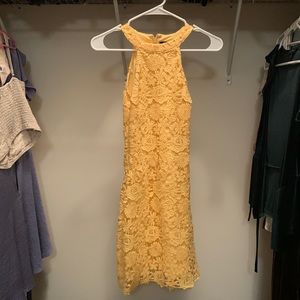 Yellow mini dress